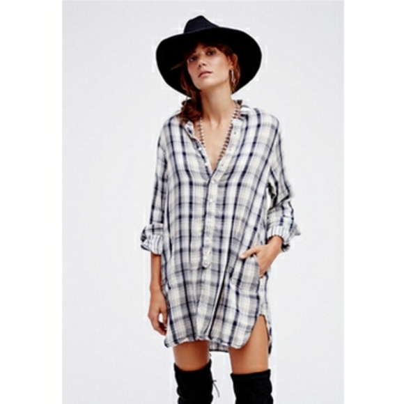 Free People Tops - Plaid tunic dress CP Shades
